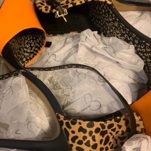 Jessica Simpons Size 9 Leopard Print Heels
